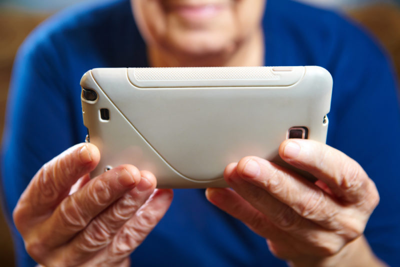 Elderly Woman With A Smartphone