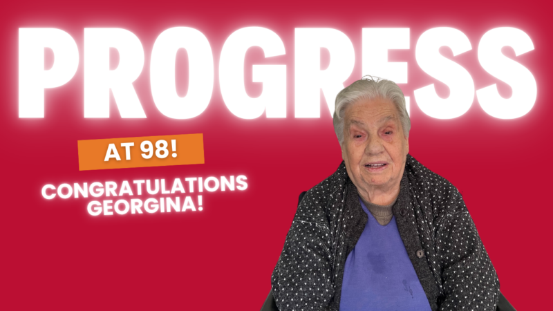 A walk to remember: Celebrating Georgina’s incredible progress at 98!